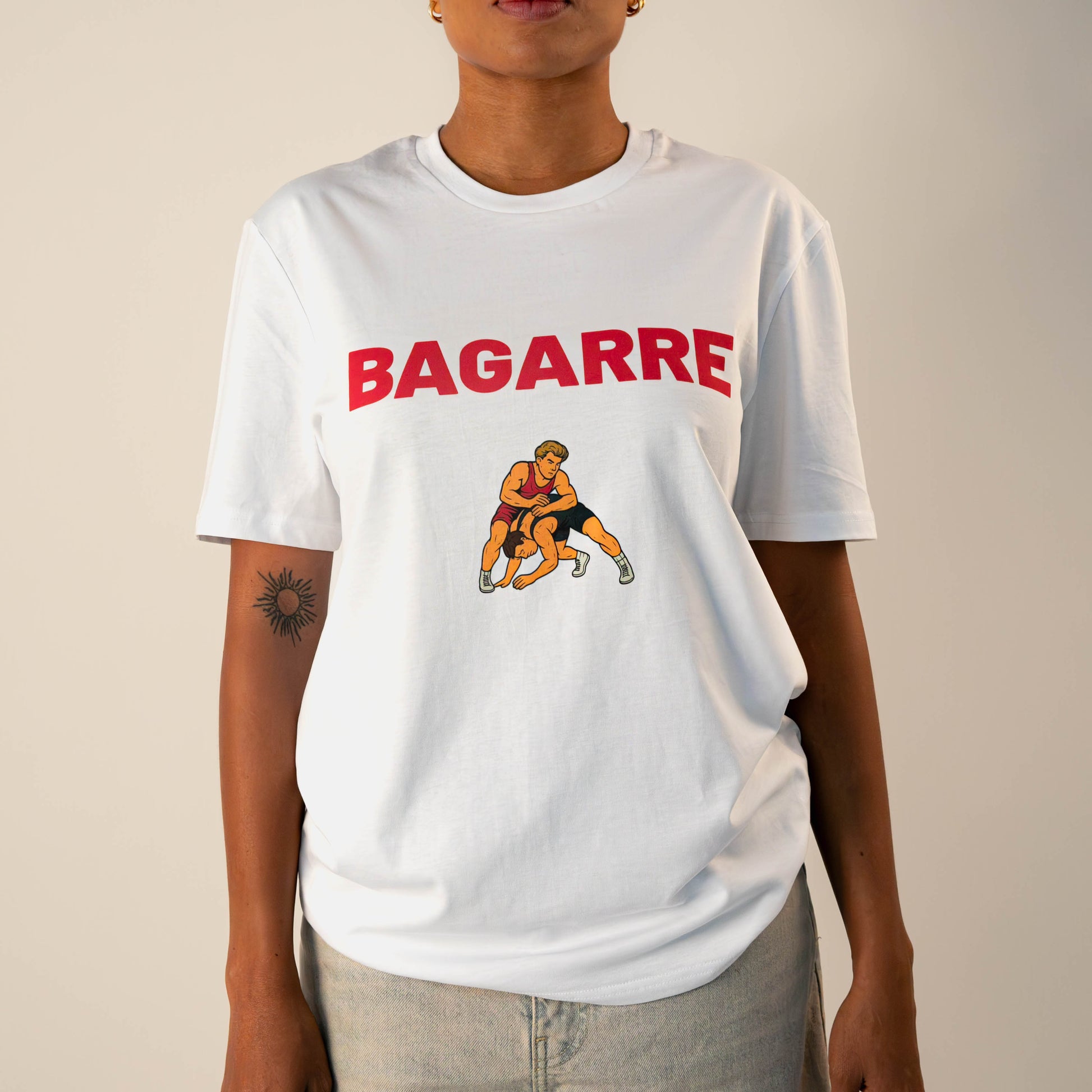 T-shirt Lutte Imprimé - Unisexe